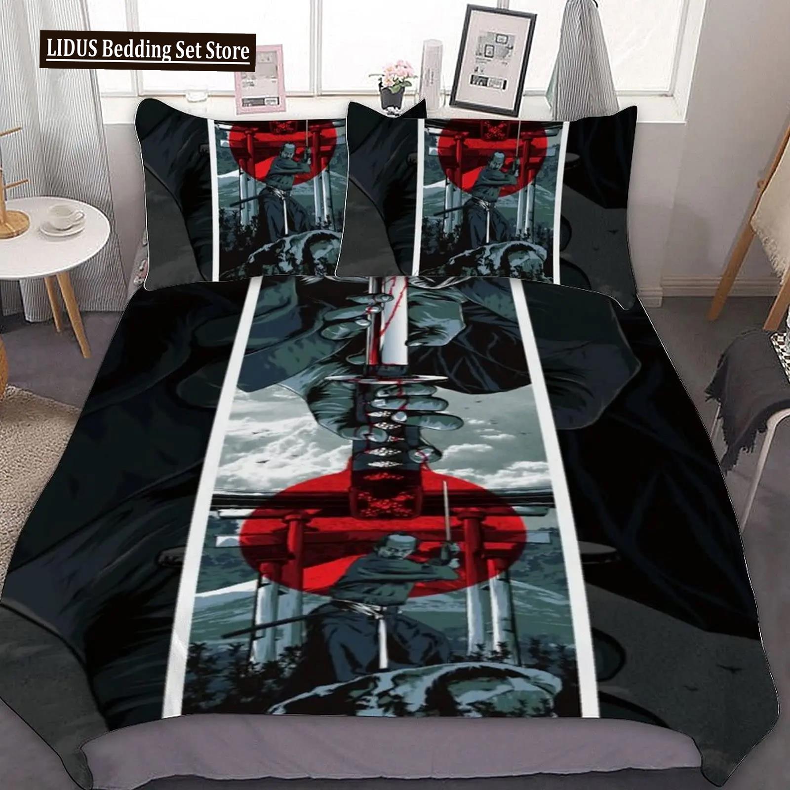 

Пододеяльник Tokyo Samurai King Queen Японский стиль Комплект постельного белья Азиатская Японская культура Бусидо 2/3 предмета Полиэстеровый пододеяльник EU single(135x200cm)