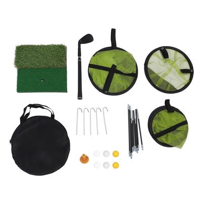 Golfing Chipping Net Polyester Net Adjustable Rod Balls Mat Golfing Target Practice Net for Adults
