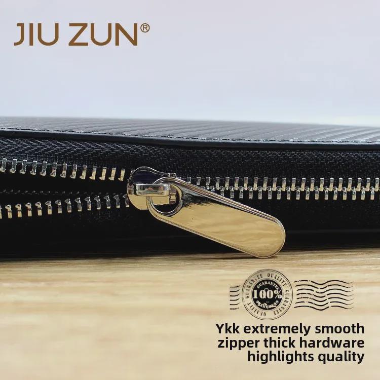 Straw Pattern Microfiber Leather Wallet for Men and Women - Customizable Design