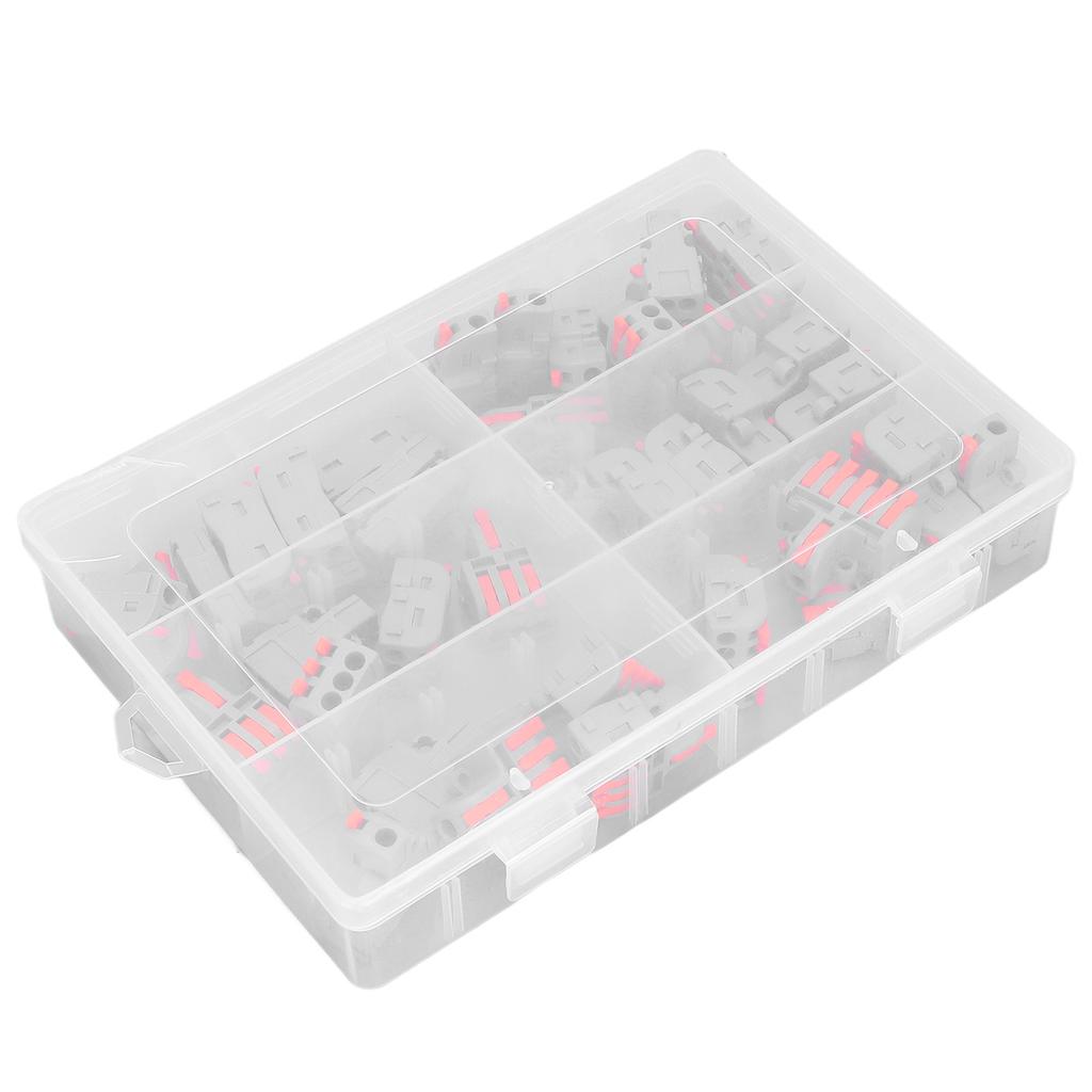 40Pcs Wire Conductor Connector Lever Splicing Terminal Set Kit for Socket Vehicle