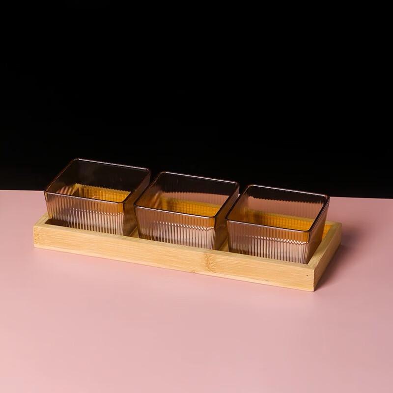 Acrylic Divided Serving Tray Set