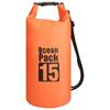AWE THE OCEAN PACK (ORANGE, 15L) - Official AWE Product. Waterproof and Dustproof Dry Bag, Drum-shaped, with New IPX6 Material, Shoulder Strap,