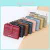 Pu Leather Womens Wallet With Woven Pattern And Zipper Closure For Daily Use