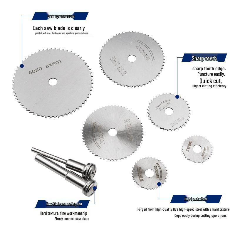 High-Speed Steel Cutting Discs for Wood, Plastic, PVC & Acrylic – Mini Blades for Electric Drill