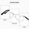 ZENOTTIC Square Prescription Glasses Men Optical  Myopia Progressive Eyeglasses Half Frame Anti Blue Light Photochromic Eyewear