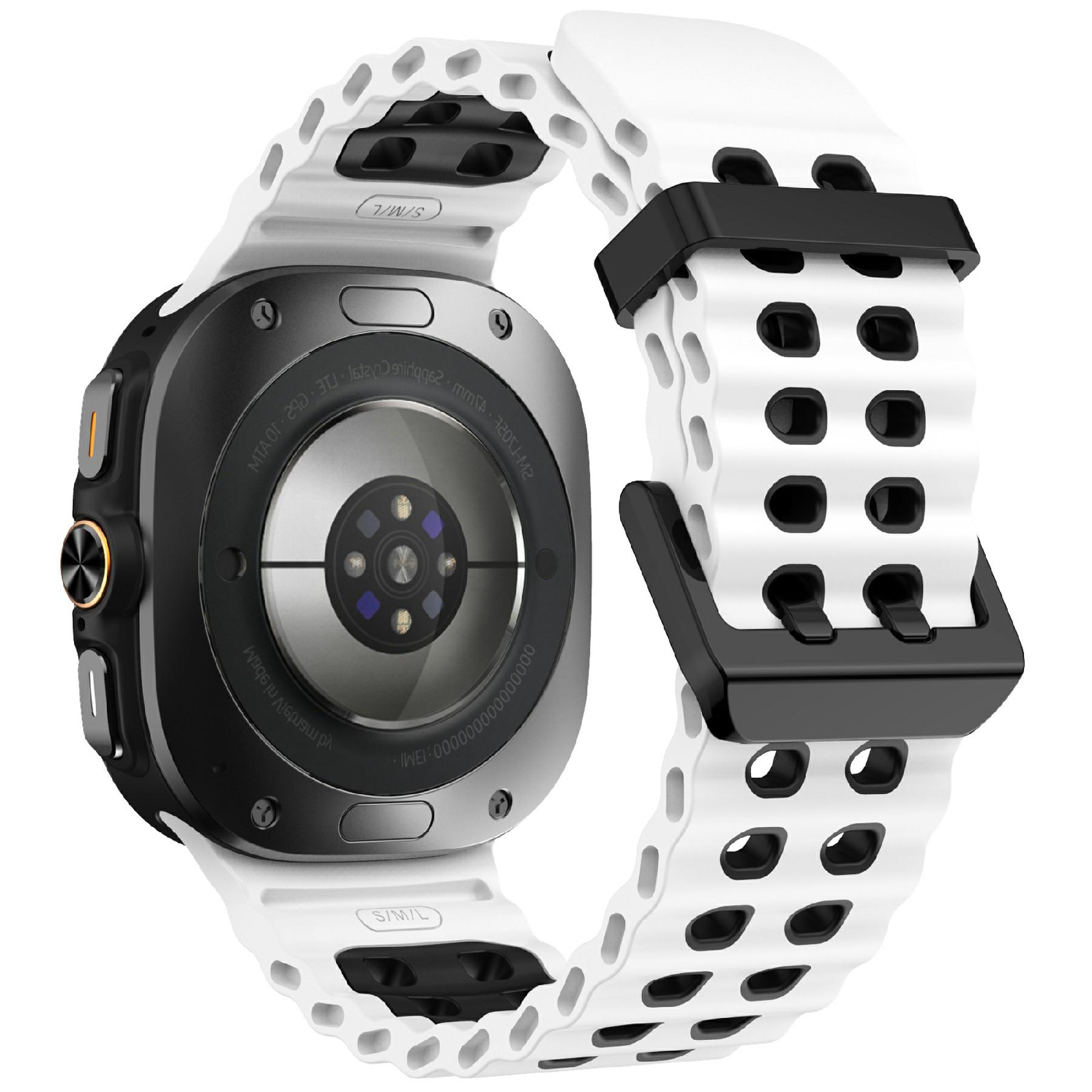 

For Samsung Galaxy Watch Ultra 47mm Silicone Band Dual Color Replacement Watch Strap A