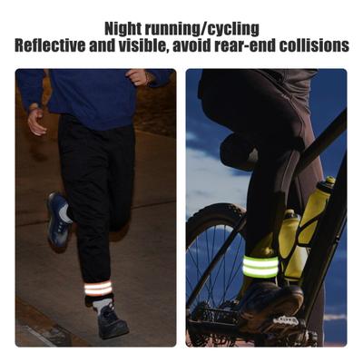 1/2Pcs Cycling Pants Reflective Band High Visibility Elastic Adjustable Night Running Warning Arm Wrist Leg Ankle Strap Cycling Accessories