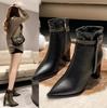Fashion High Heels Ankle Women's Boots Pointed Toe Sexy Shoes for Women 2025 New Side Zip Classic Daily Boots Women Boots Botas Heels