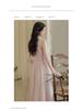 Women's Pink Fairy Mori-Style Sleeveless Long Camisole Dress for Summer Beach Vacation