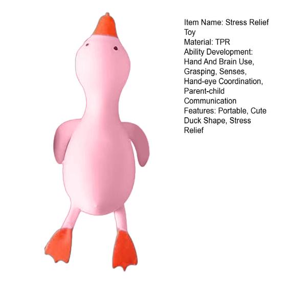 Mini Duck Squeeze Toy Lying Duck Anxiety Relief Sensory Toy Slow Rising Animal Stress Ball School Office Desk Fidget