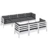 8 Piece Garden Lounge Set with Cushions Solid Pine Wood
