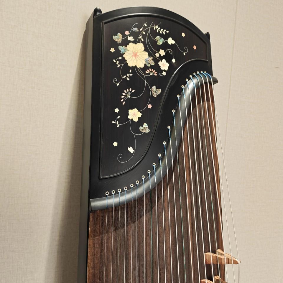 Lanyin Guzheng 1.63m: Beginner's Floral Pattern, Pre-Tuned, Exam Performance Ready