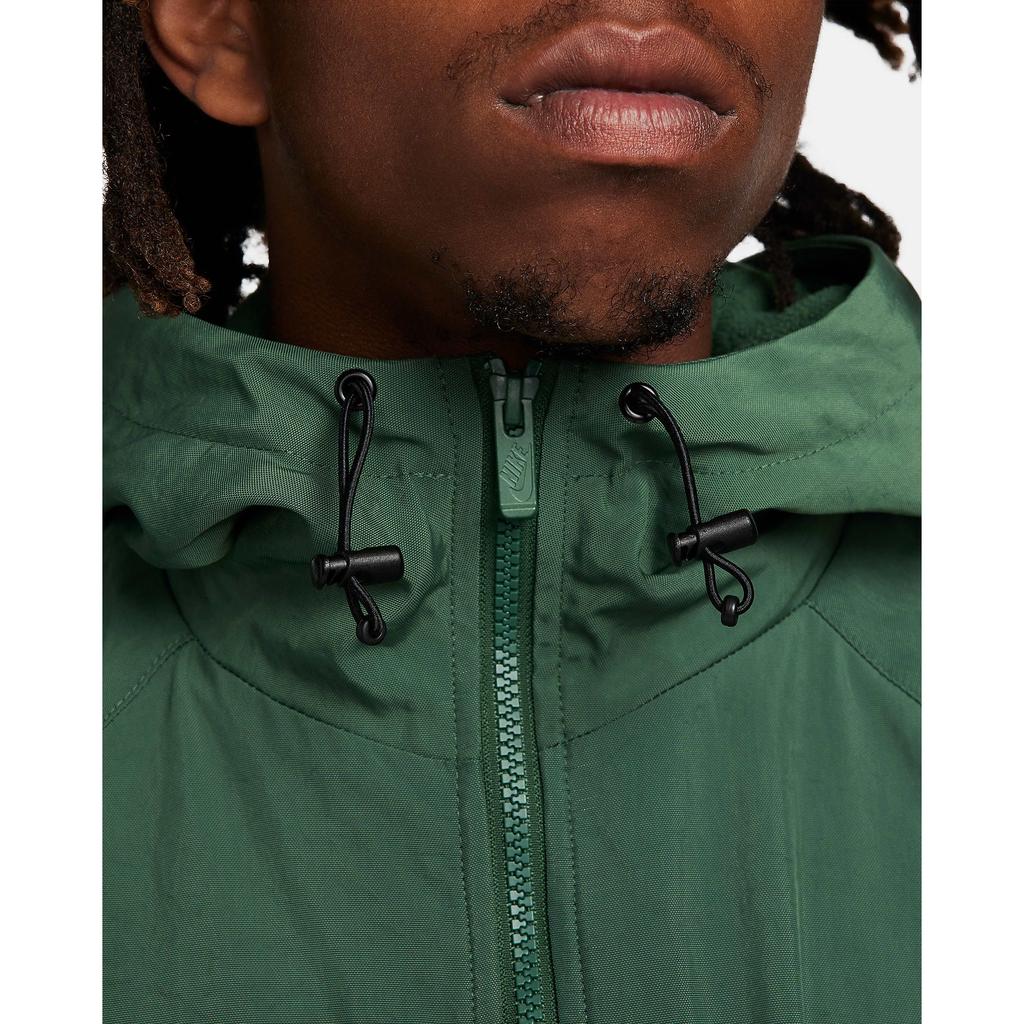 Nike Sportswear Windrunner Logo Embroidered Loose Casual Hooded Jacket Men Jackets Green FB8618-323