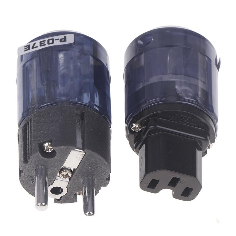 Hifi C-037 P-037E Schuko Europe Eu Power Plug Rhodium Plated Iec Audio Connector Female-Male Matihur Audio