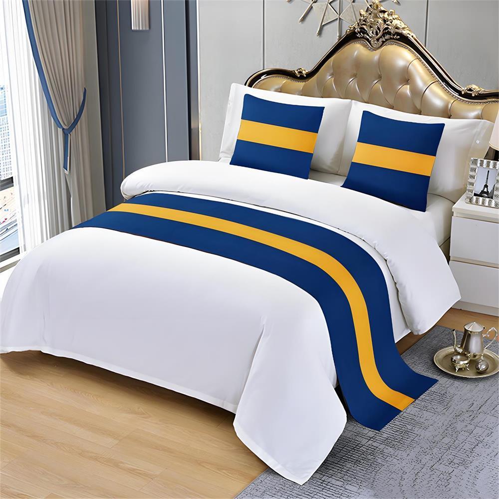 Premium Long Bed Banner Bed with Towel Modern Home Beds End Towel, Hotel Specific Pillow Cover, Light Luxury Bed End Towel