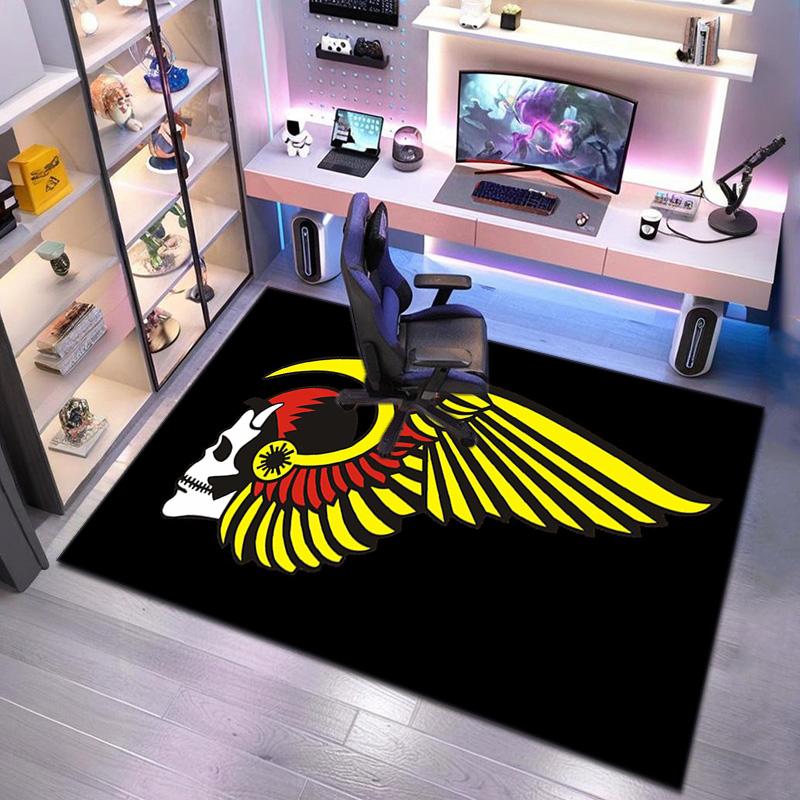 Gang Motorcycle enthusiasts Hells Angels Motorcycle Club carpet is suitable for living room and bedroom doormats office balcony decorative carpet V8