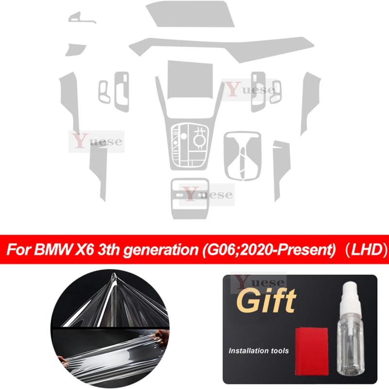 For BMW G06 X6 M50i M   Accessories interior Thin film transparent TPU Protective Film Anti-Scratch Sticker