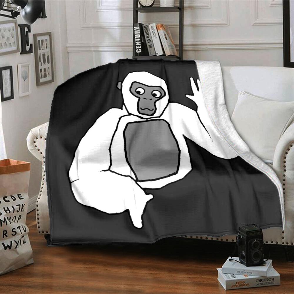 1Pc Gorilla Party Celebration Blanket For Couch Bed Plush Cozy Fuzzy Blanket Super Soft Warm Blankets For Fall And Winter 091896