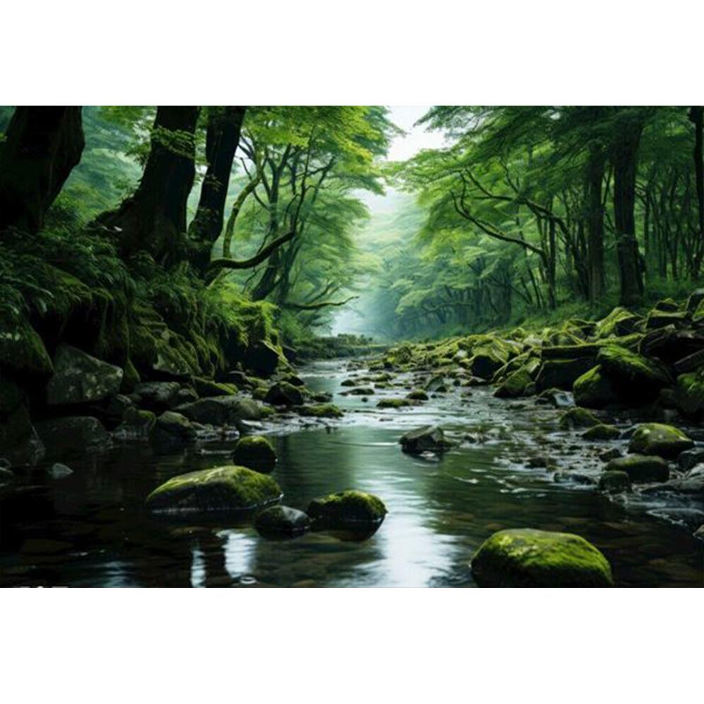 Modern Forest Mural Waterfall Wallpaper Large Landscape Nature Wall Mural For Bedroom Living Room Home Decor Mural