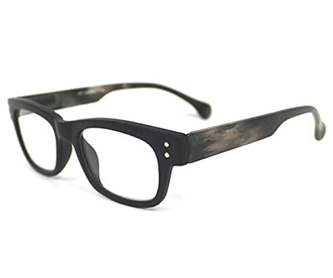 Bayline Reading Glasses Square Wellington 5205C Matte Black X [Bayline] (Prescription Glasses) / (Magnification +2.0, Camouflage)