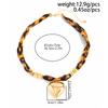 Sweet Cool INS Heart Alloy Pendant Necklace Unique Exaggerated Sexy Leopard Print Clavicle Chain for Women Daily Party Streetwear Jewelry Accessories