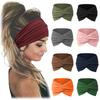 1Pc Women Headwear Cloth Stretch Headwrap Wide Turban Elastic Headpiece Hair Bands