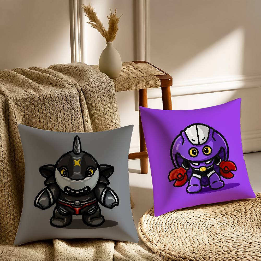 Anime R-Robo Kabutack-MT Cartoon Pillow Case Printed Brushed Fleece Pillow Baby Skin-Touch Eco-Friendly Dye-Sublimat