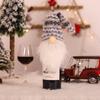 2pcs Cartoon Faceless Doll Champagne Bottle Cover Knitted Beer Wine Decor  Party Favors