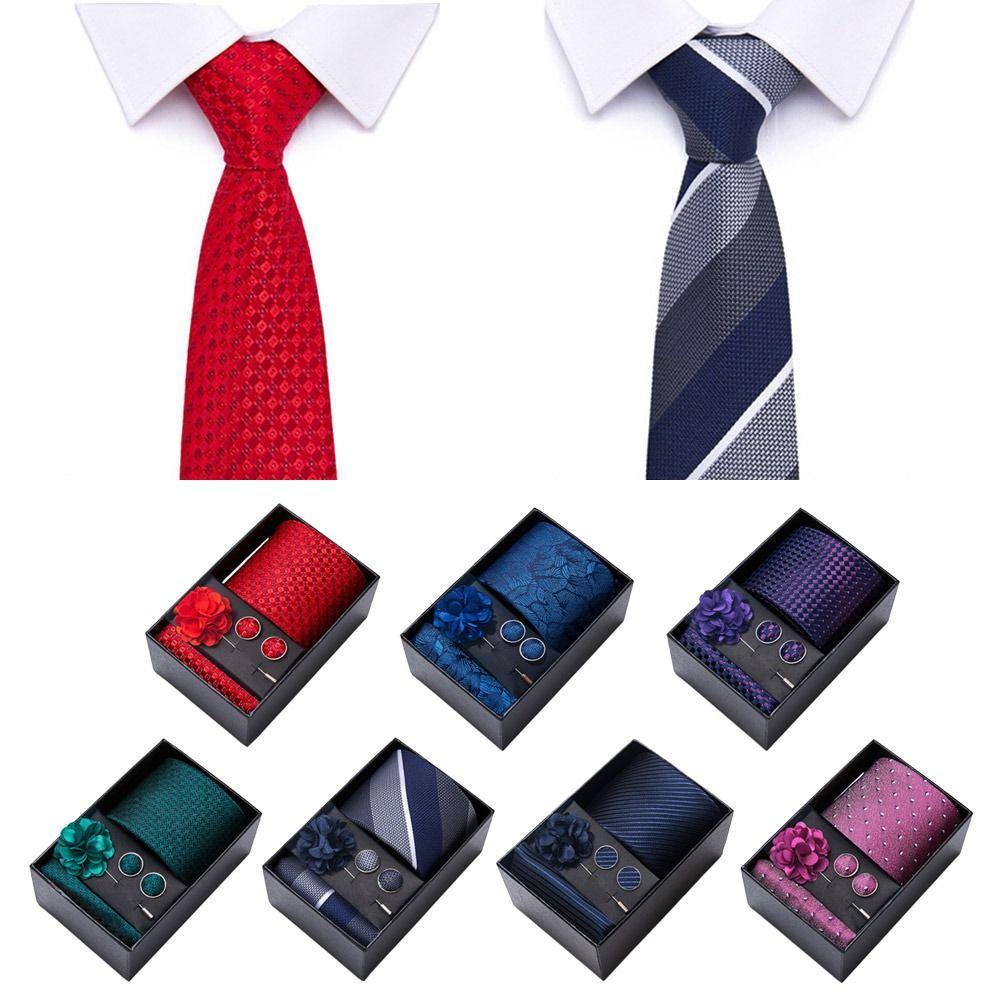 4Pcs/Set Luxury Hanky Cufflinks Paisley Men's Suit Lapel Flowers Pocket Square Groom Formal Suit
