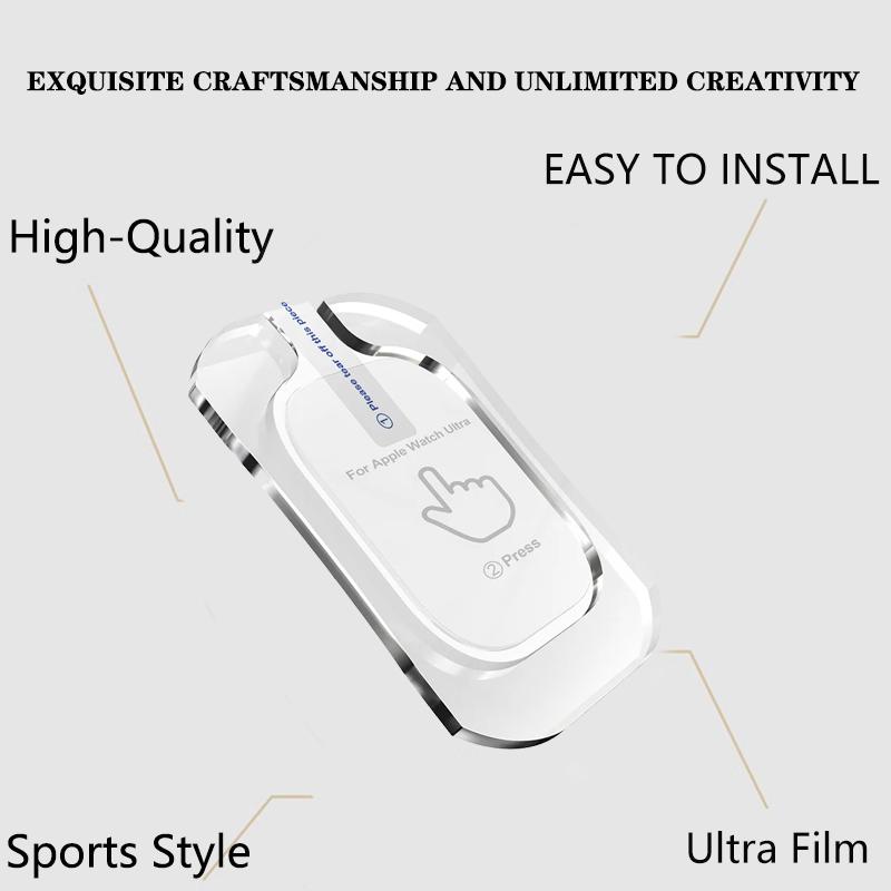 Tempered Glass Film For Apple Watch Ultra 2 49mm With Alignment Tool HD Screen Protector for iWatch Ultra 49mm Easy Install Kit