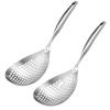 Stainless Steel Skimmer Spoon Long Handle Cooking Slotted Colander Spoon Skimmer Strainer Kitchen Strainer for Frying Draining