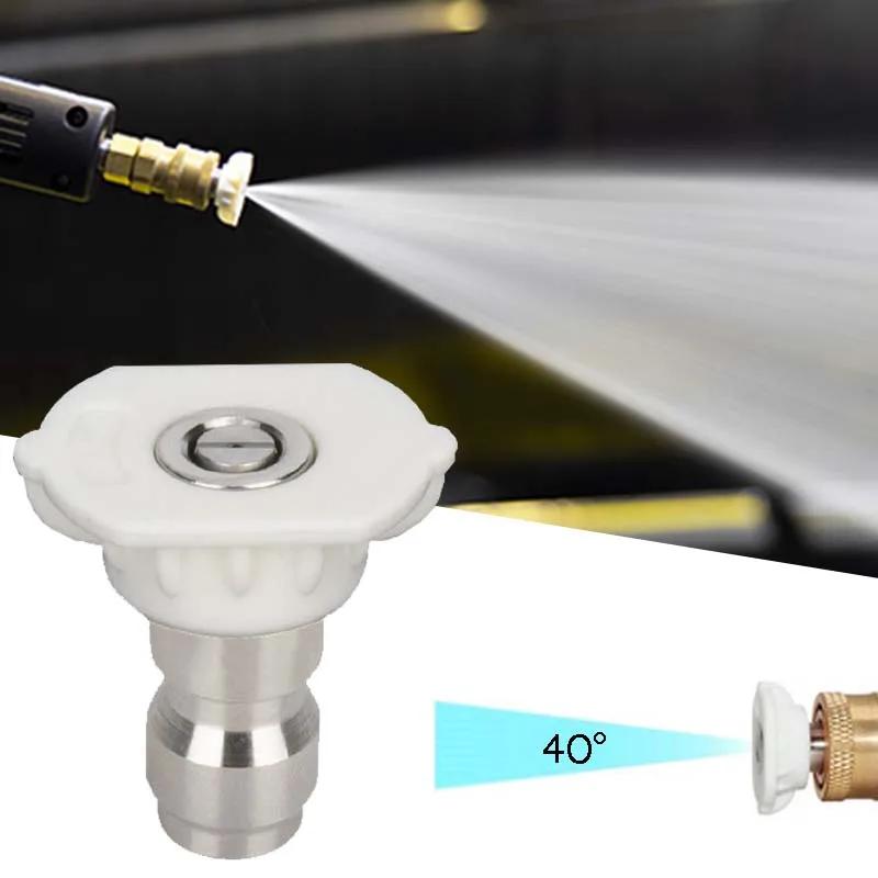 1pcs 1/4" Quick Connect Garden High Pressure Washer Spray Nozzle 0 15 25 40 65 Degree Watering Soap Nozzle Tip Garden Cleaning