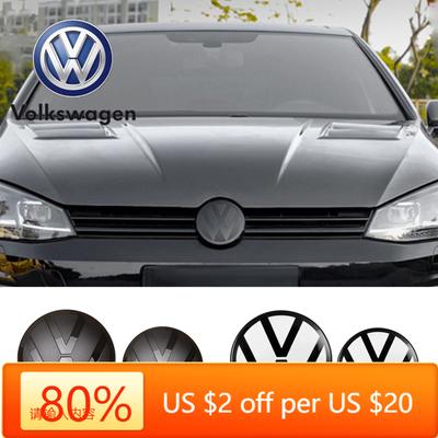 Hot Emblems 1/2Pcs Car Front Bonnet Grill Rear Trunk Emblem Logo Cover For Volkswagen Golf 7 Mk7 6 Mk6 7.5 8 Mk8 Variant VW Polo