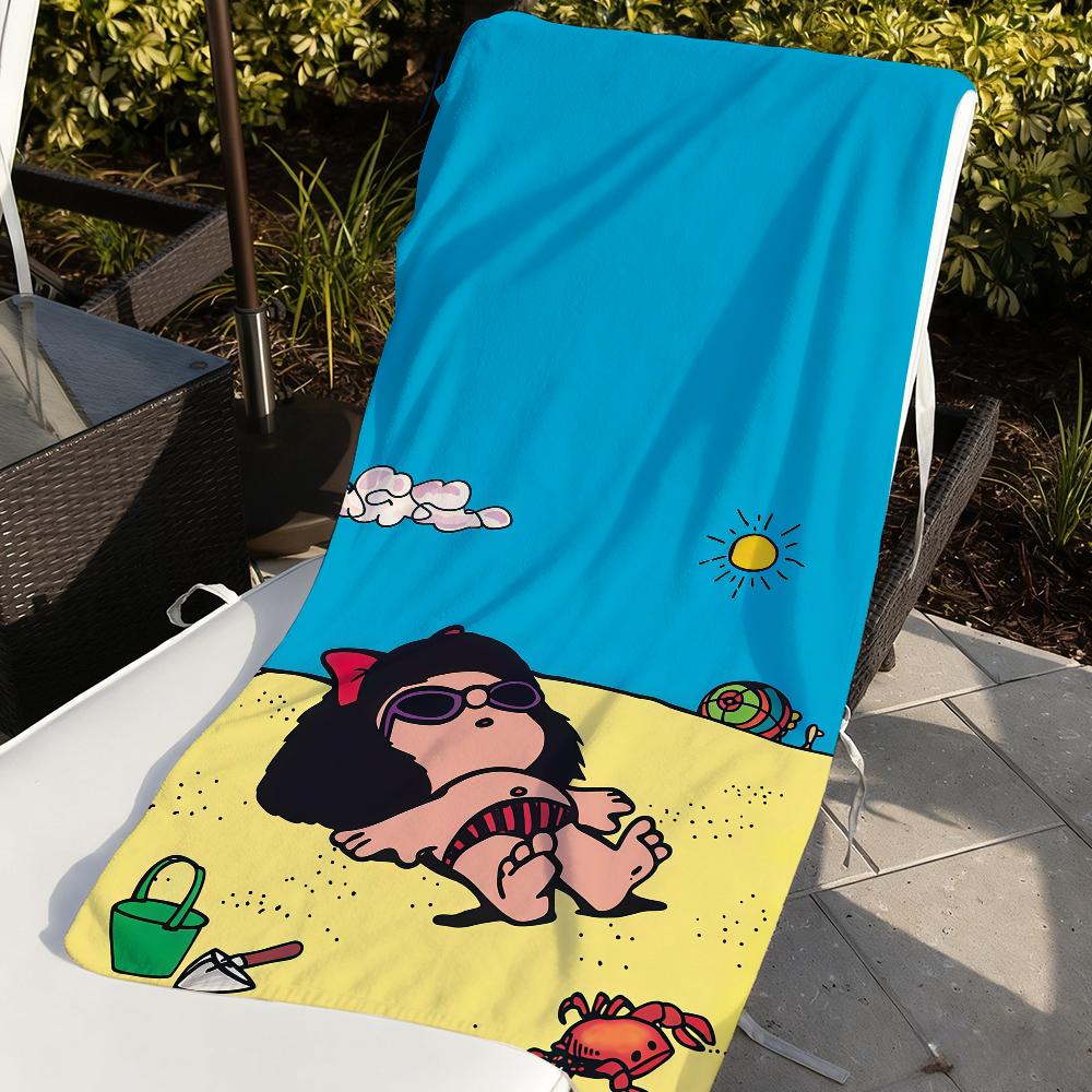 Cartoon Mafalda Towel Quick Drying Beach Towels Are Suitable For Swimming Pools Camping Yoga And The Gym