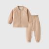 Baby Thermal Pajama Set: Two-Piece with Front Button and High-Waist Pants