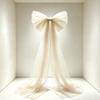 Elegant Modern Wedding Decor Mesh Bow Luxurious Red Celebration Ornament  Birthday Party