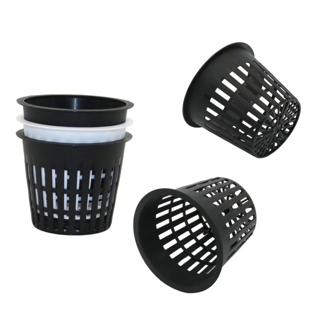 Planting Mesh Cup Hydroponic System Net Basket Soilless Flower Pot Plastic Plant Rooter Slotted Colonization Container 5/50Pcs