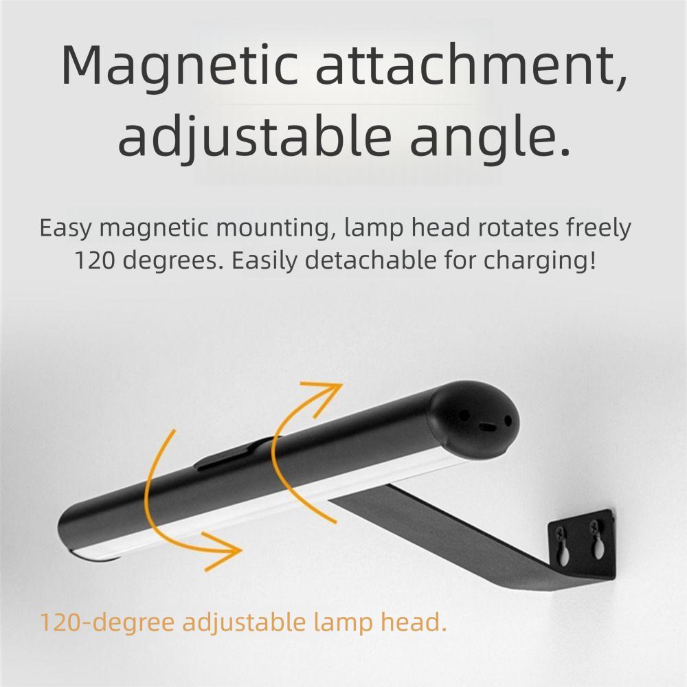 3 Color Dimming Wireless Picture Light Detachable Portrait Light LED Magnetic Wall Lamp  Museum