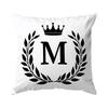 A-Z Crown Letters Decorative Cushions Pillowcase Polyester Cushion Cover Throw Pillow Sofa Decoration Pillowcover Home Decor