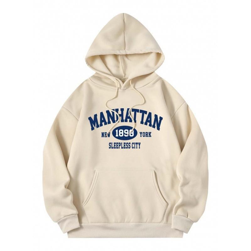 Casual Loose Hooded Sweater Fashion Print