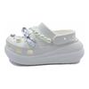 Crocs Crush Clog Pearl Bow Cute Niche Beach EVA Hole Shoes Unisex White