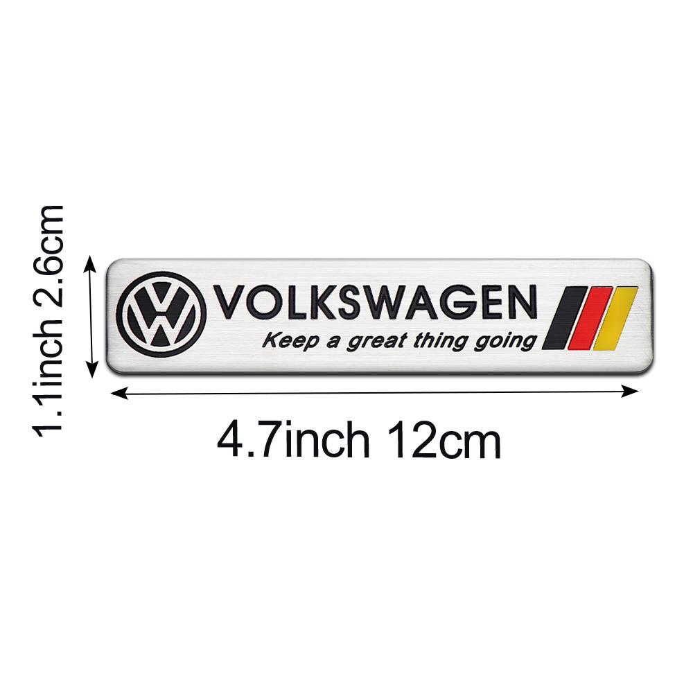 SVLHP1 1pc 3D Aluminum Letter Emblem Car Side Fender trunk Body Decoration Stickers For VW Racing Golf 7 8 GTI Tiguan Auto Accessories