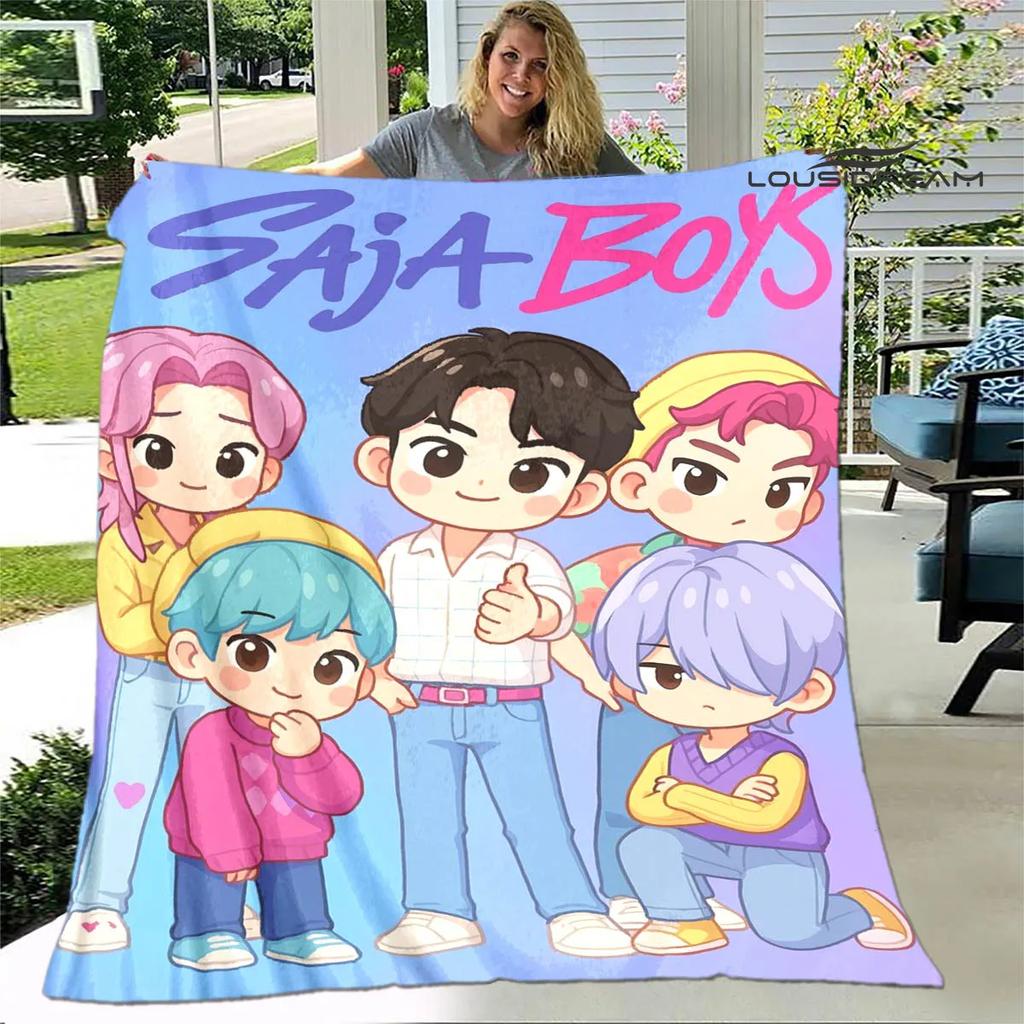 3D KPop Demon Hunters Cartoon blanket Warm blankets Soft and comfortable blanket Home Travel Blankets bed linings Birthday Gift