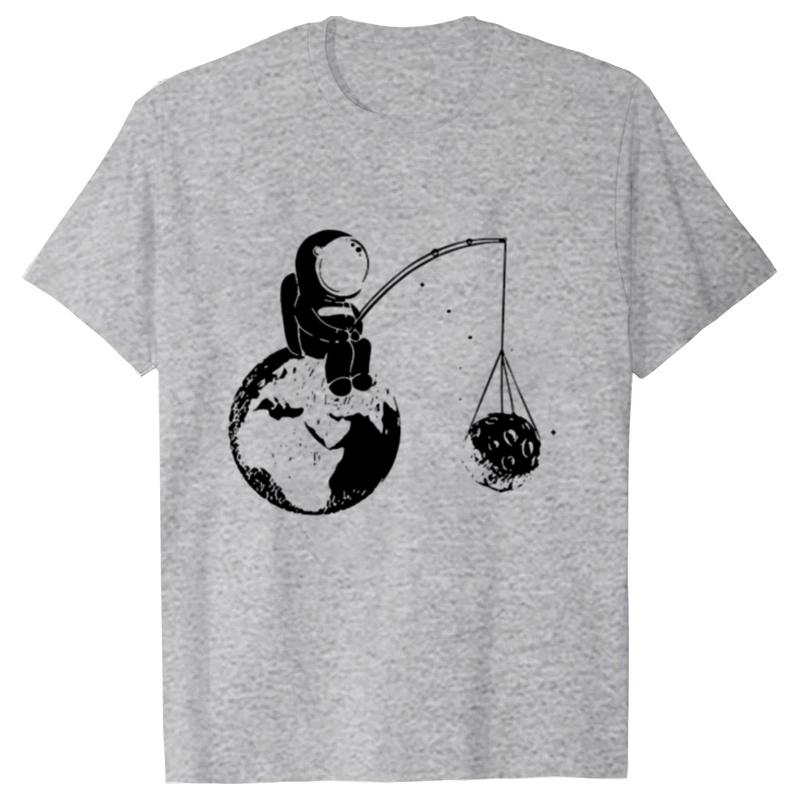Hot Summer Casual Men Women High Quality T-shirt Loose Funny Design Astronaut Printing for Men Top Cool Tshirt Male Tee Shirts