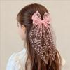 Lace Bow Children's Hair Accessory  Sweet Forest-style Hair Clip  Elegant Ribbon Mesh Embroidered Hair Clip for Women