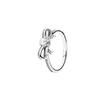 Butterfly Knot Soft Heart Pearl 925 Silver Ring Women Rings 190971P