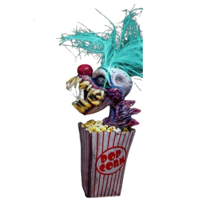 

Скульптура Хэллоуин Клоун Украшение Попкорн Страшная Статуэтка Полимерная Ремесленная Игрушка Подарок синий