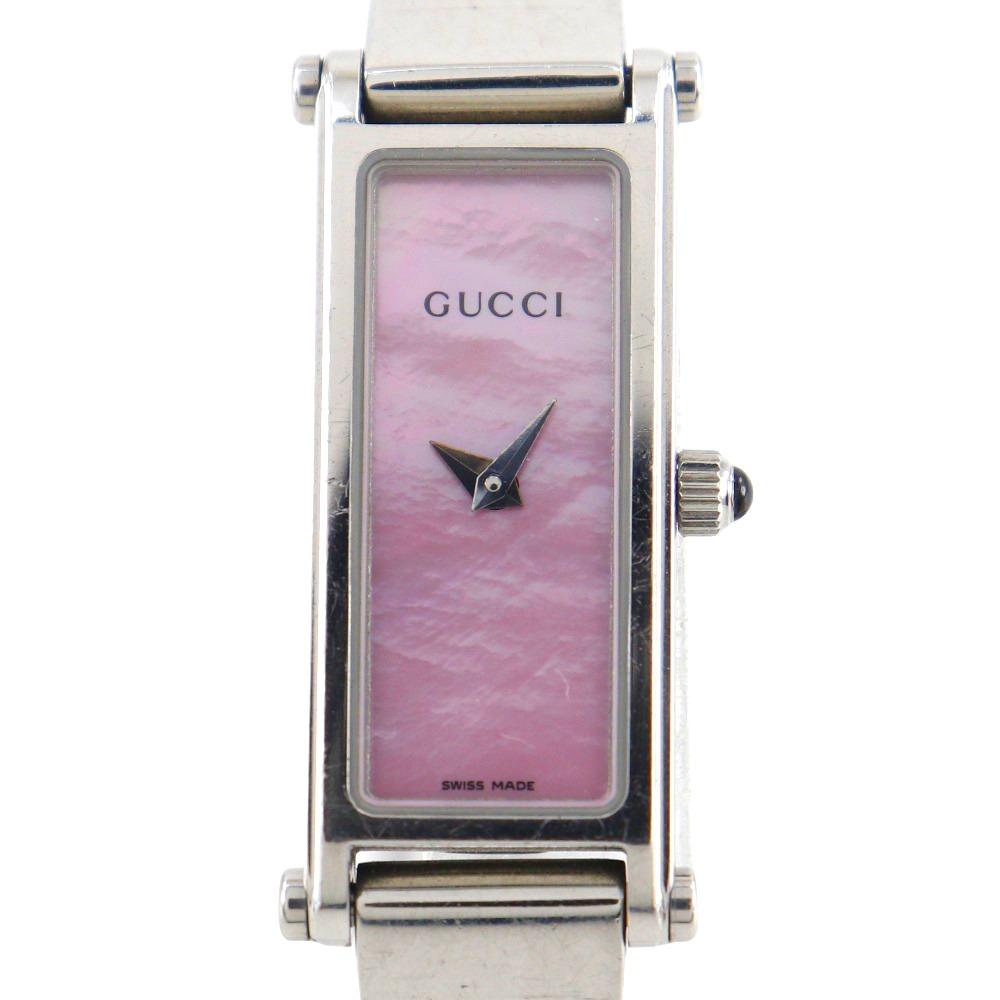 Gucci Watches 1500L pinkDial Stainless Steel Quartz Analog Display Women Used