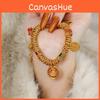 Traditional Copper Pendant Bracelet With Gold Plating For Women Gift Ethnic Style