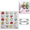 Embossed Cartoon Nail Art Stickers Decals Self-Adhesive Floral Nail Supplies